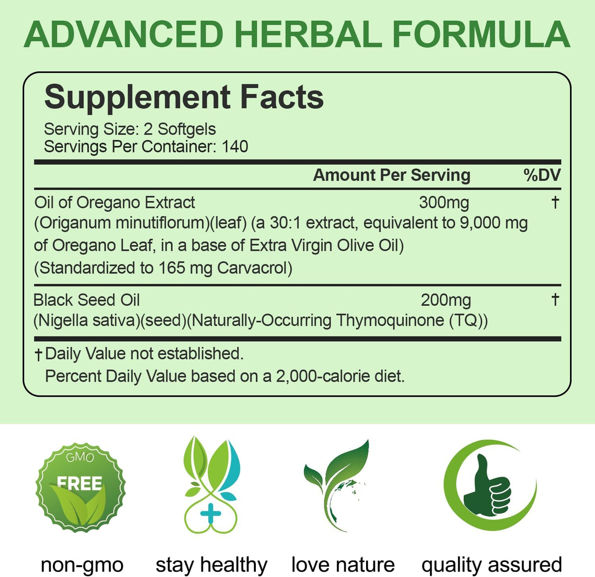 Aceite de Orégano 280 cápsulas, refuerzo inmunológico