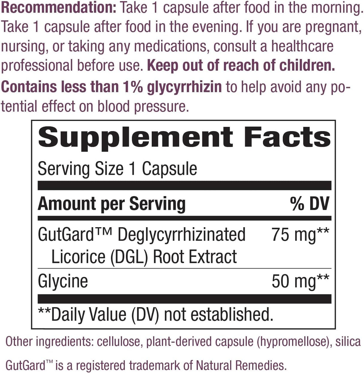 DGL Ultra Extracto de Regaliz - Nature's Way - 90 Cápsulas Veganas