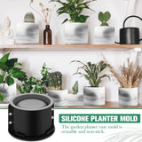 Molde de Silicona para Maceta de Concreto DIY (Redondo, Ovalado)