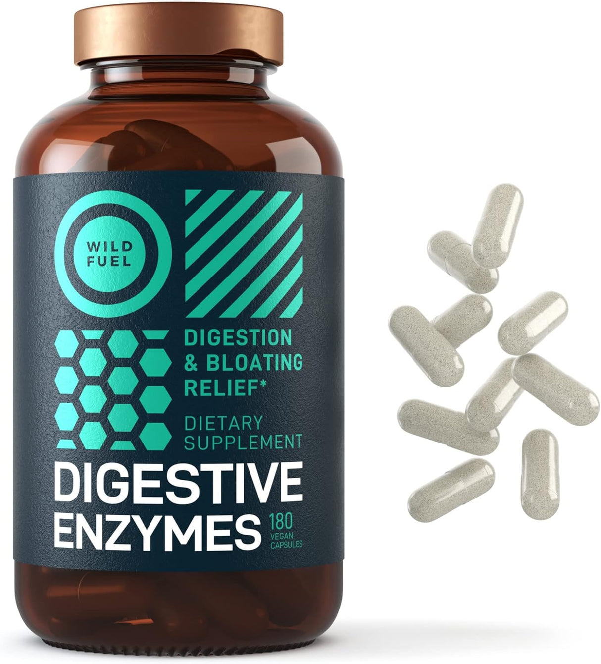 Suplementos Enzimas digestivas con probióticos y prebióticos