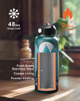 Botella de Agua 32oz BUZIO, Aislante, Con Pajilla, Modelo Bear Mama