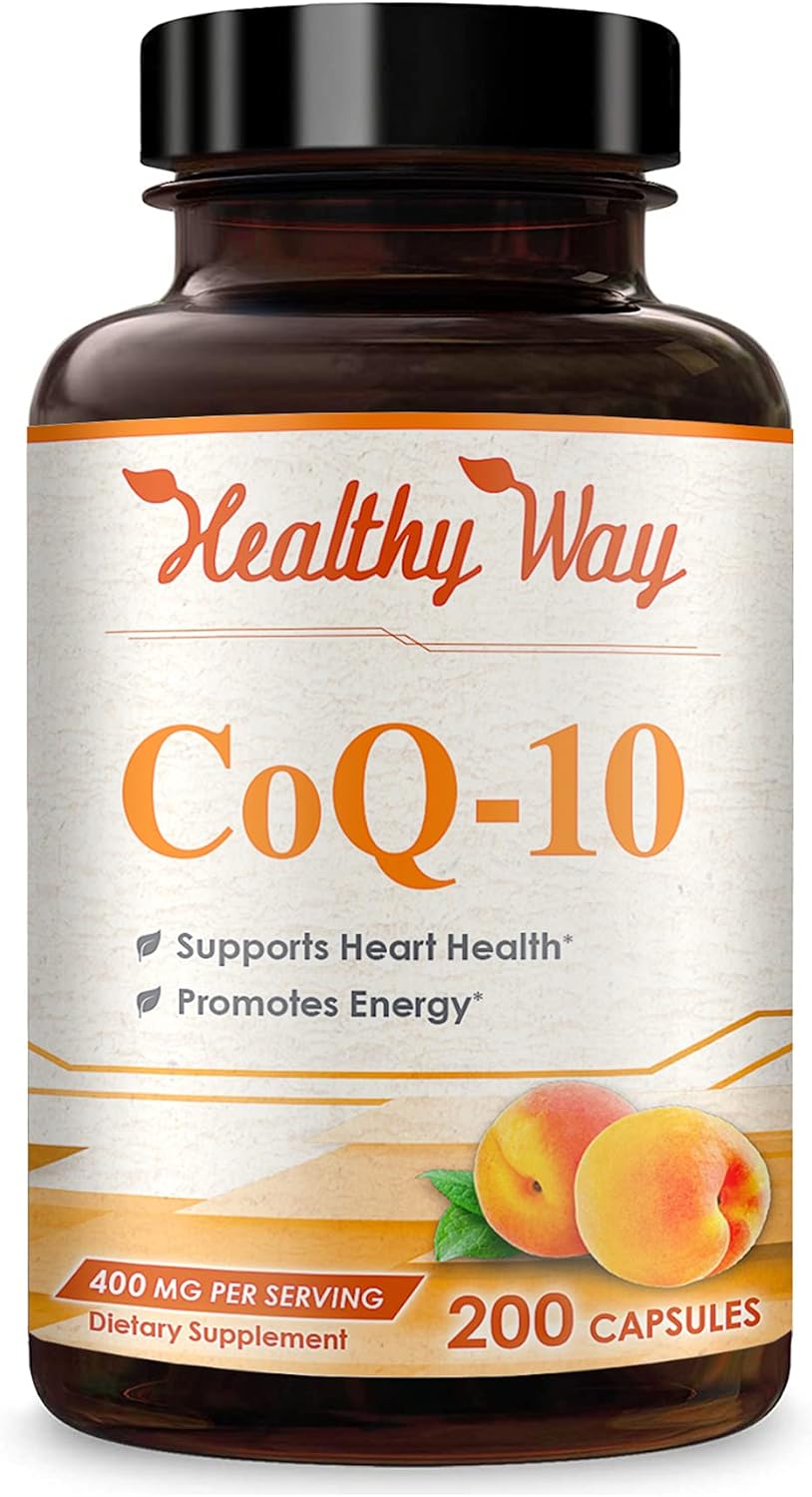 CoQ10 Saludable 400mg 200 Cápsulas Non-GMO Healthy Way
