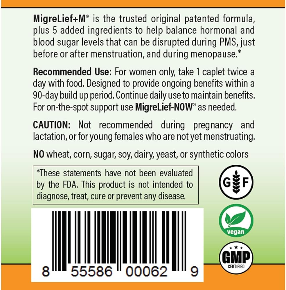 Apoyo nutricional para migraña menstrual +M, 60 comprimidos