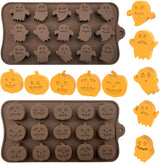 Moldes Silicona Halloween 2 Piezas para Galletas y Chocolates