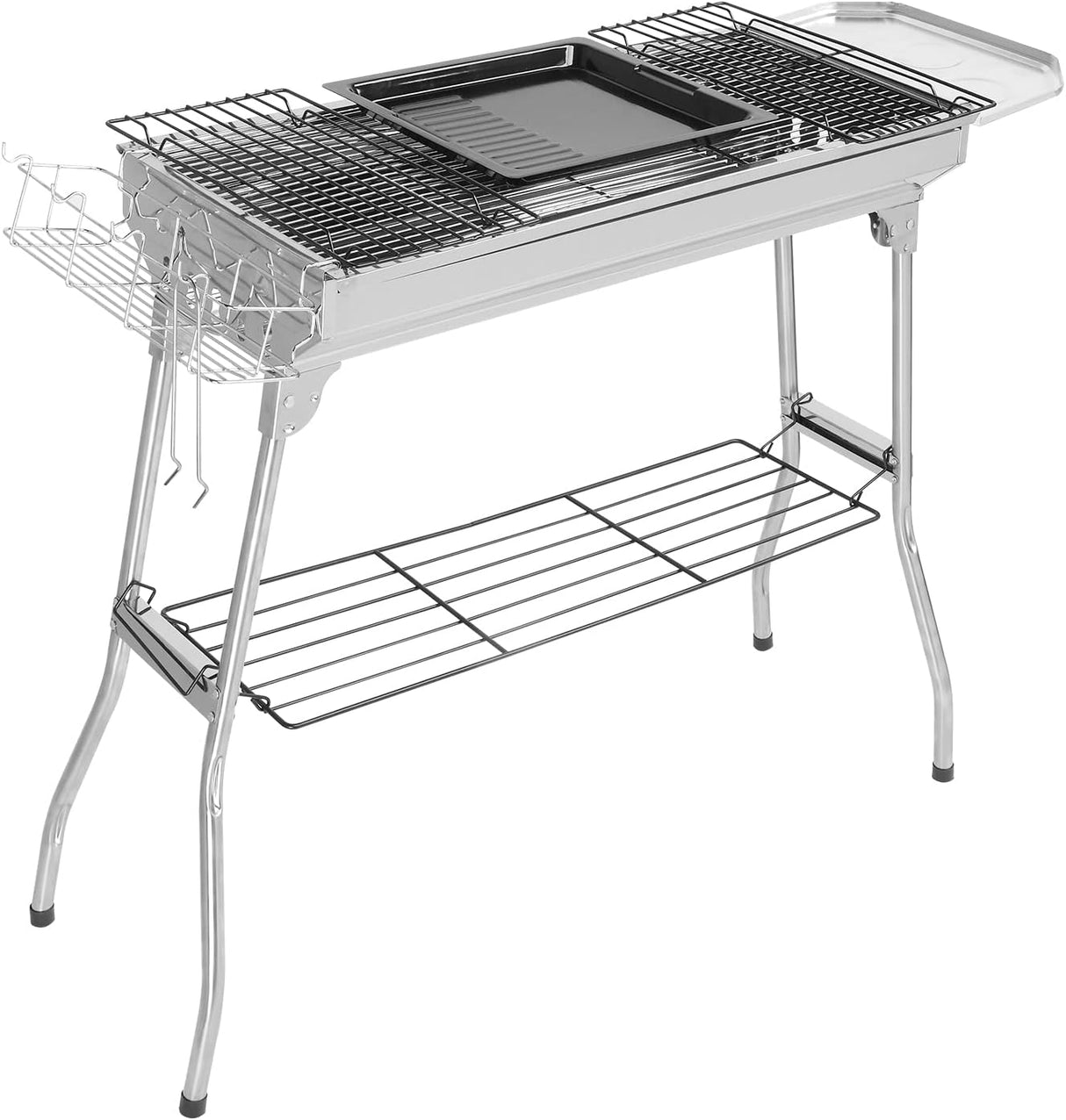 Parrilla de Acero Inoxidable, Grill Plegable y Portátil 39.3