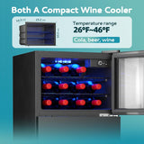 Mini refrigerador de doble puerta con congelador EUHOMY