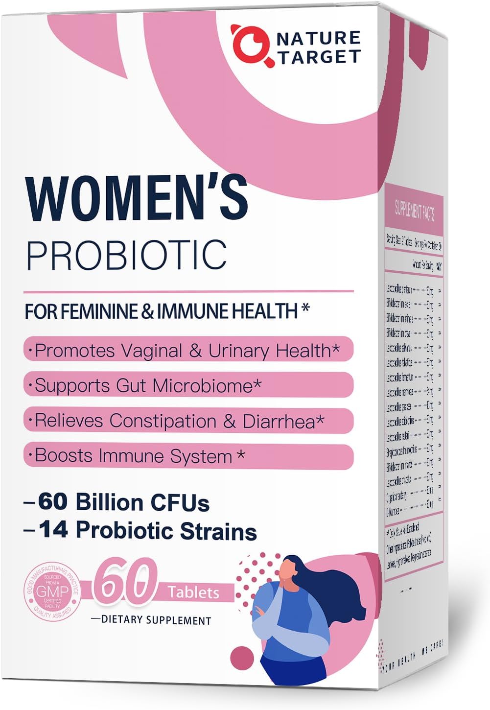 Probióticos para mujeres, probióticos y prebióticos, arándan