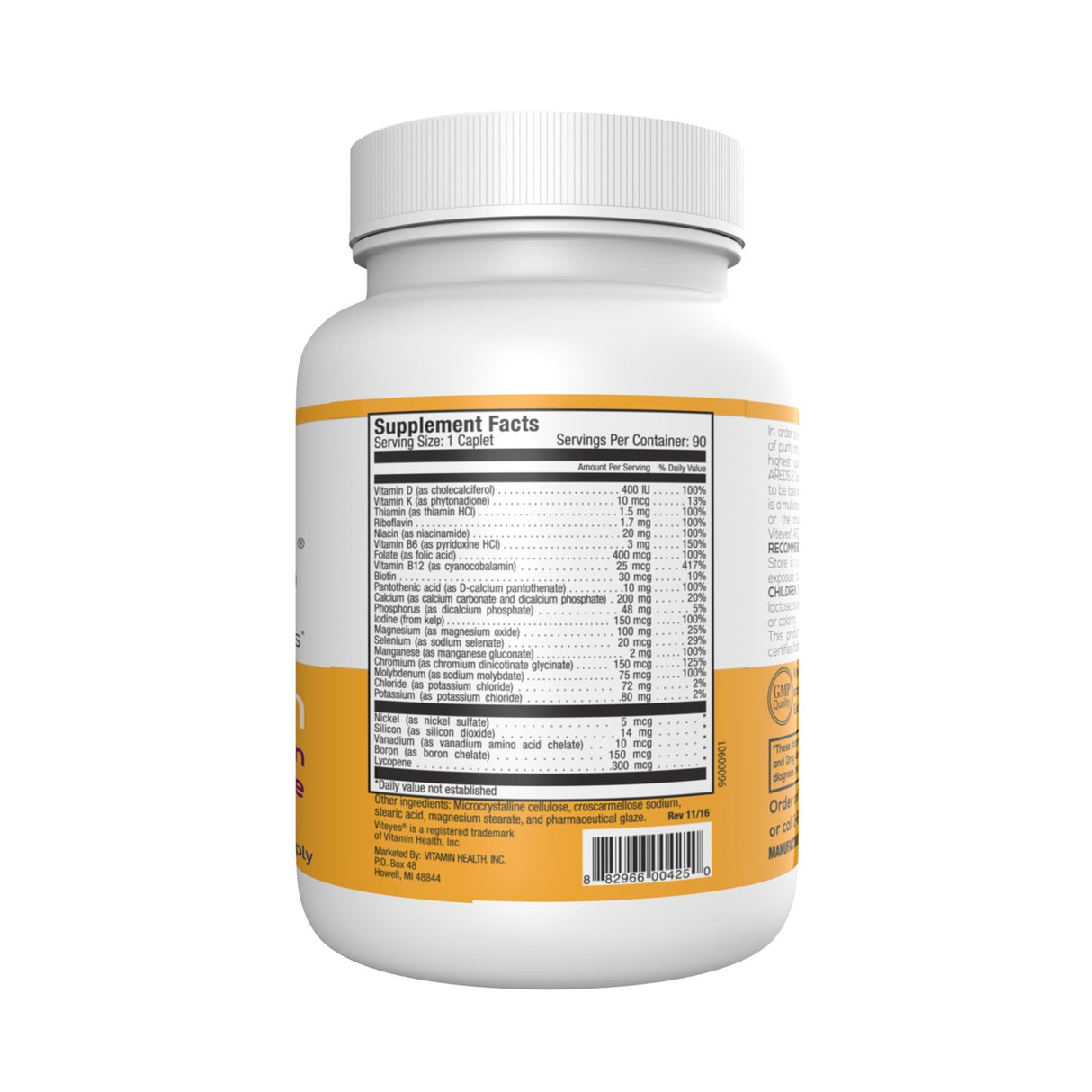 2 Multivitamínico sin betacaroteno complementario