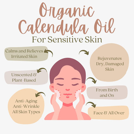 Aceite de Caléndula Orgánico para Pieles Sensibles