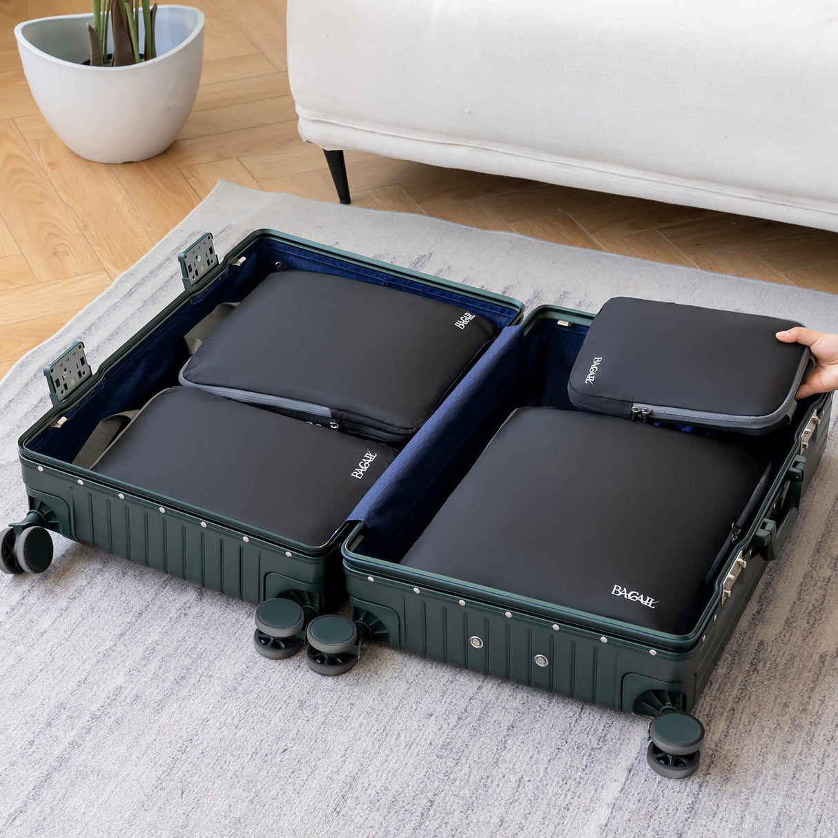 Cubos de compresión BAGAIL 4 Set Accesorios de viaje