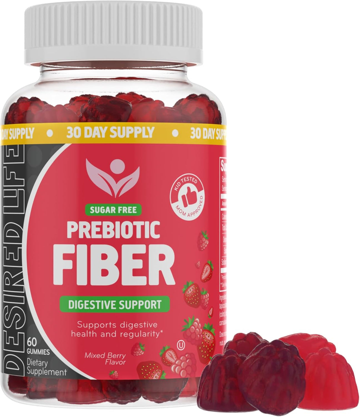 Suplementos fibra prebiótica sin azúcar para adultos y niños