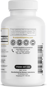 Bronson Acetil L-Carnitina 500 MG, 120 Cápsulas