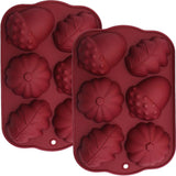 Moldes de Silicona para Chocolate y Jabón, 2PCS Otoño