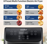 Freidora de aire COMFEE 5.8Qt 1700W, 8 funciones, digital