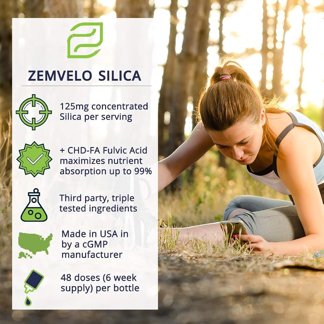 Suplementos Alimenticio Sílice iónica líquida  8 oz
