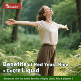 Red Yeast Rice con CoQ10, Orgánico, 1200mg, 2oz, Sin Citrina