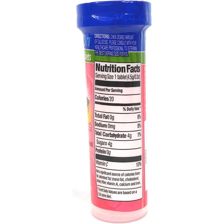 ReliOn Glucosa Fruit Punch  10 Tablets, On-The-Go Tube.