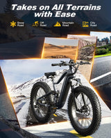 Bicicleta Eléctrica Boxer 960W, 48V, 20AH, Suspensión Completa