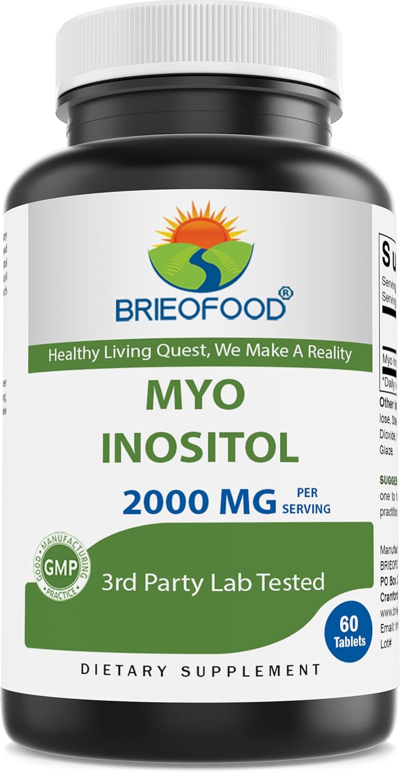 Brieofood Myo Inositol 2000mg 60 tablets lab tested