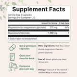Magnesio Glicinato Triple Fuerza 1,500mg, 240 Cápsulas