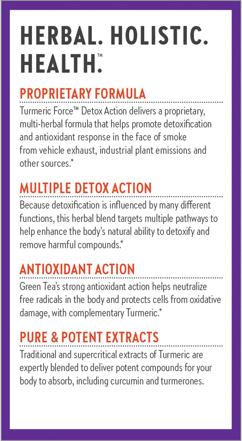 Nueva Vida Cúrcuma Suplemento + Detox Diario Turmeric Force Detox Acción