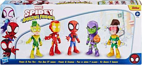 Figuras de Acción Spidey, Marvel, 5 Piezas, 4 Pulgadas, Exclusivo