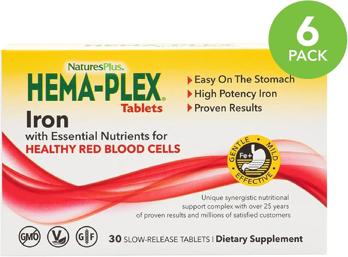 Suplemento NaturesPlus Hema-Plex Iron liberación sostenida