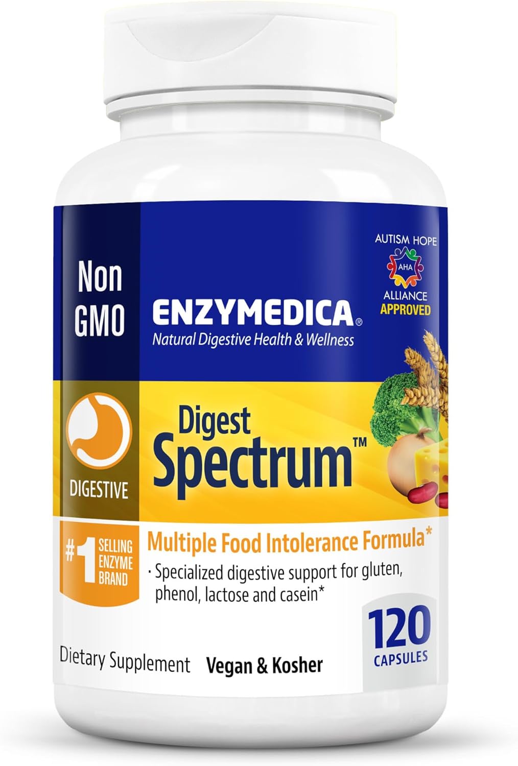 Suplementos Alimenticios enzimas  alimentarias 120 cápsulas