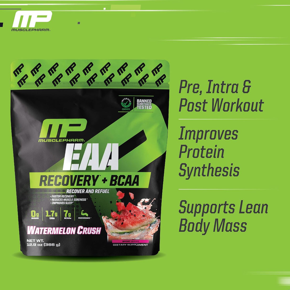 EAA Recovery+BCAAs Suplemento Post Entreno Muscle Pharm 30 Servs