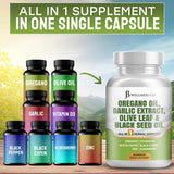 JB Wellness Aceite de Orégano, Ajo, Olivo y Astrágalo 120 cápsulas