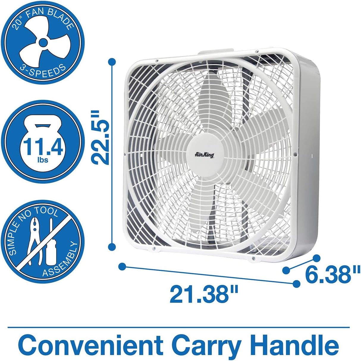 Ventilador de caja 20 3 velocidades Air King modelo 9723