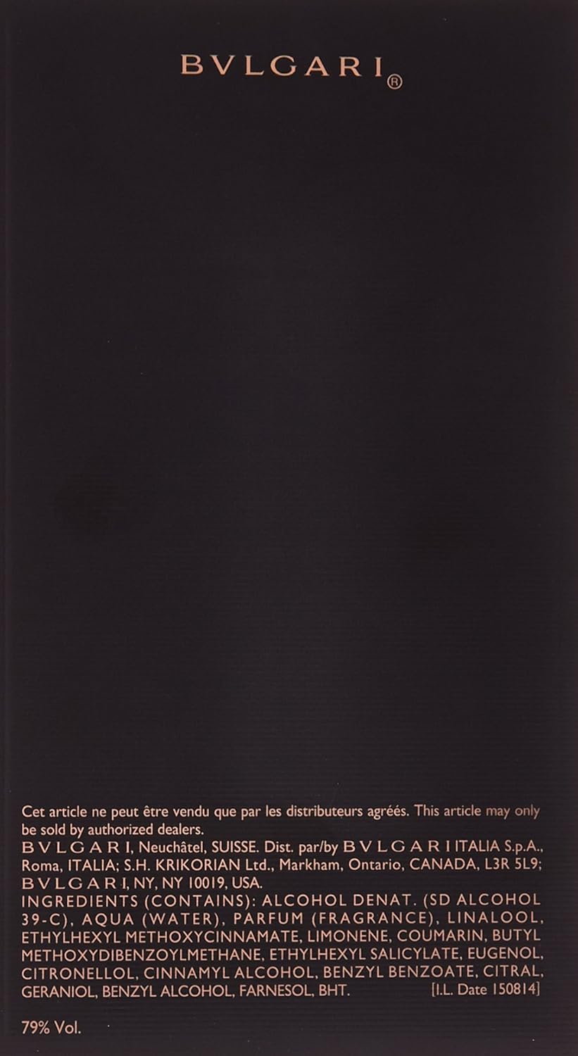 Perfume Eau de Parfum Hombre en Negro Spray 3.4oz