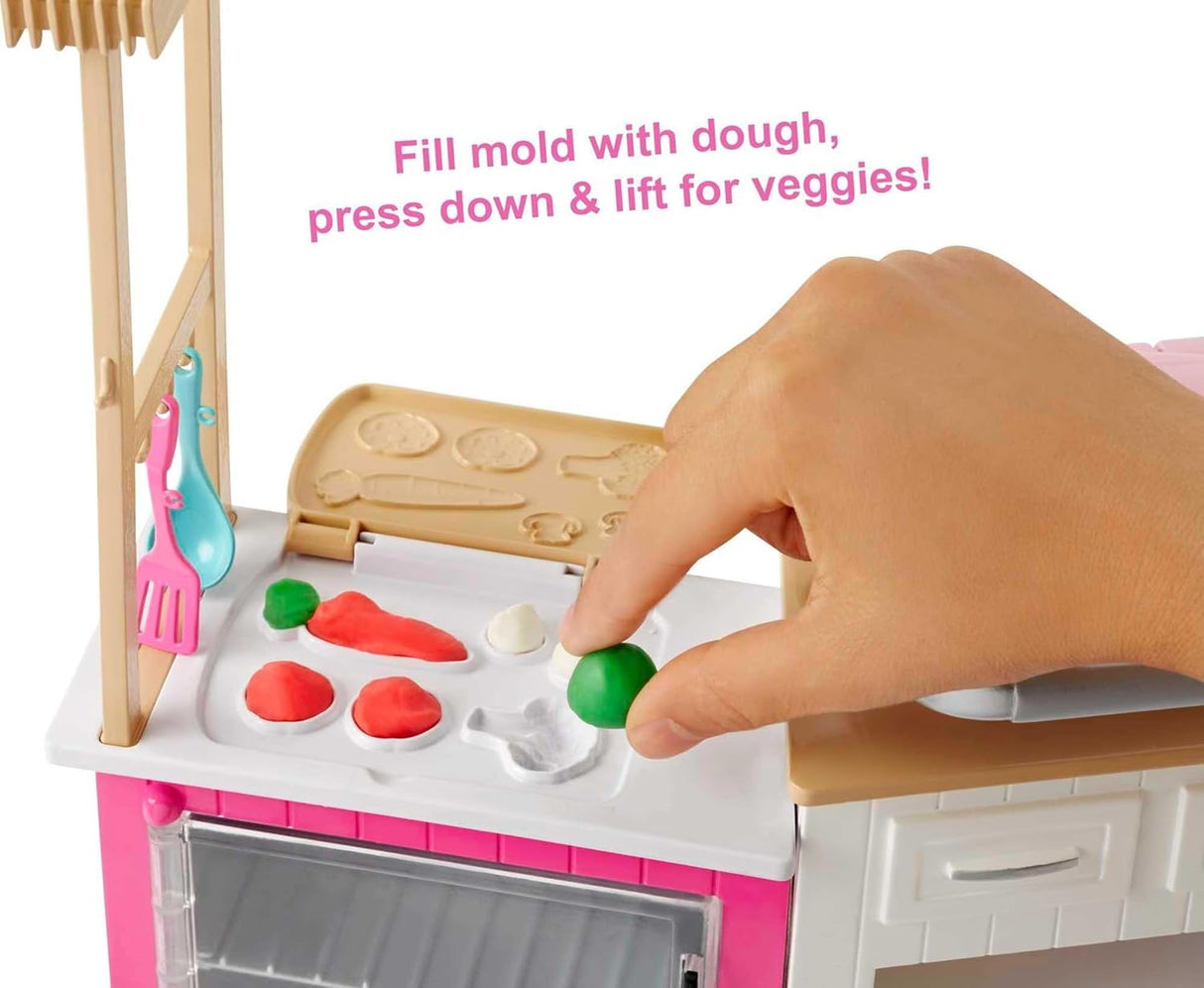 Barbie Cocina Juguete con Muñeca, Luces, Sonidos y Accesorios