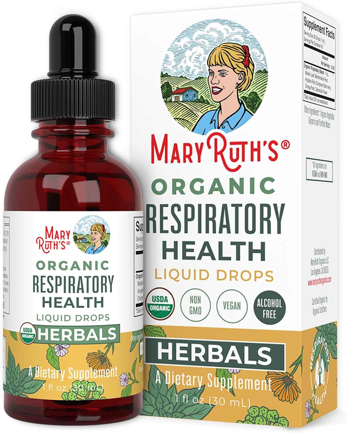 Suplemento líquidas orgánicas para la salud respiratoria 1oz