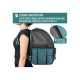 Mochila de lujo para mascotas para gatos marco reforzado