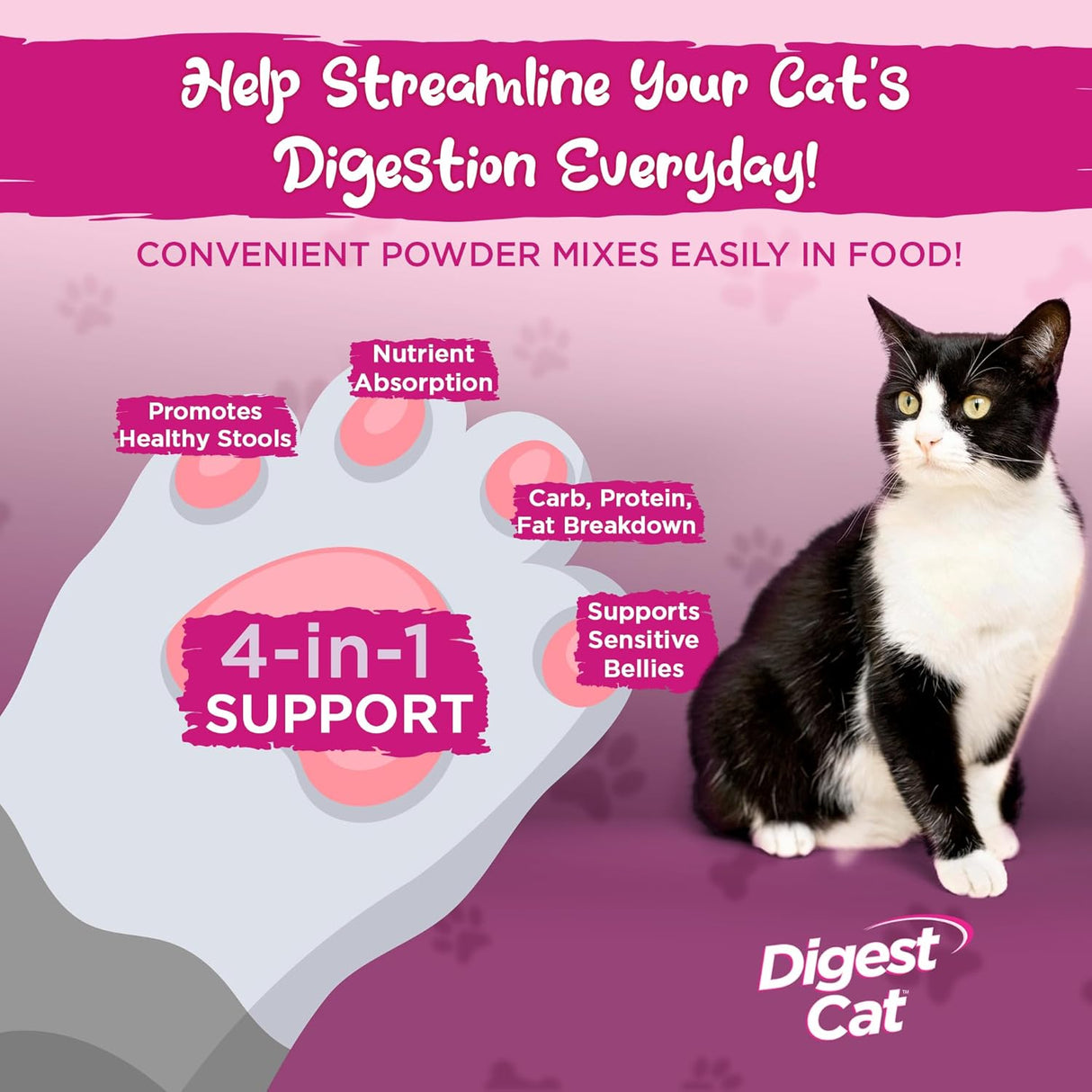 Enzimas Digestivas para Gatos Vital Planet con Calabaza y Jengibre