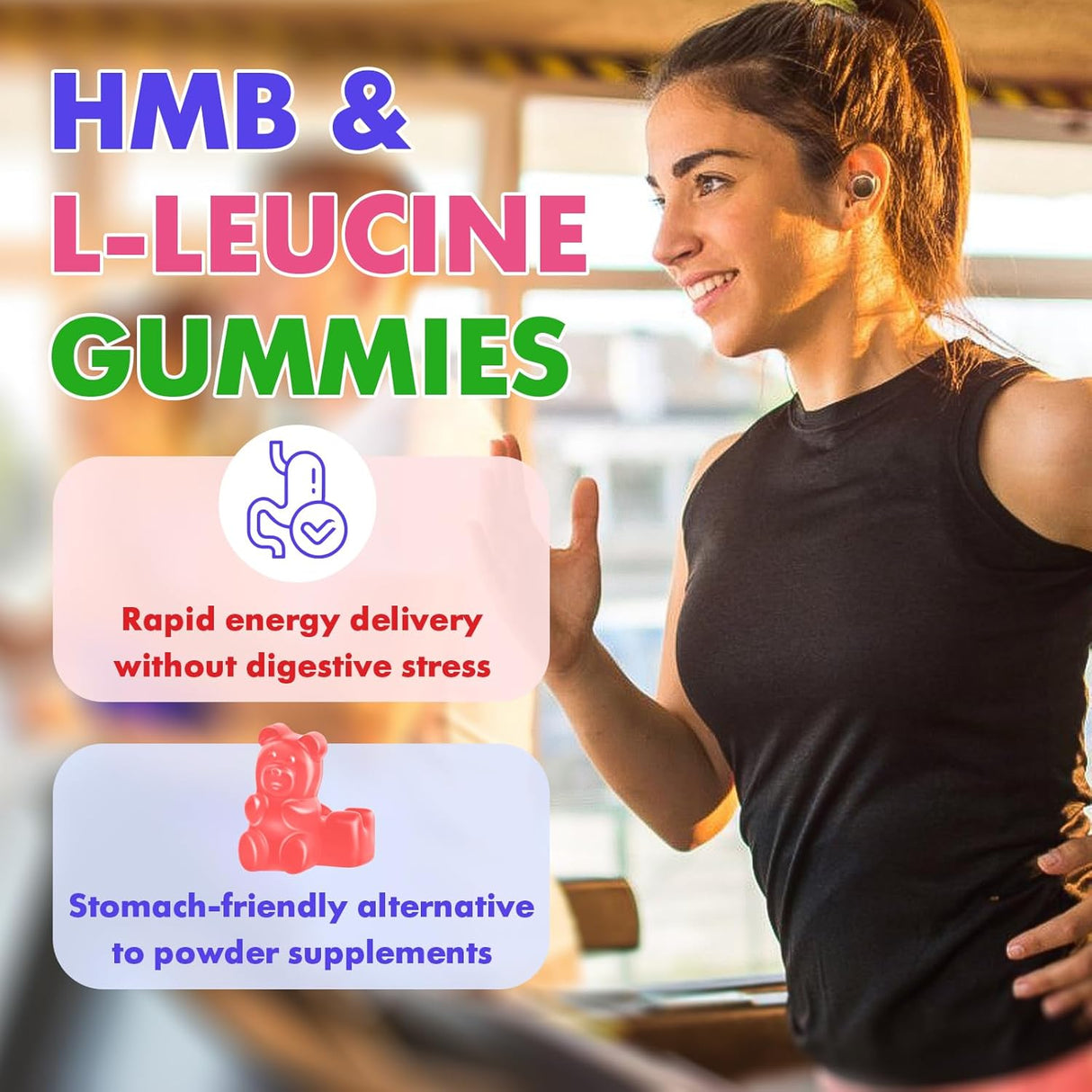 Gummies HMB & L-Leucina 3000mg Veganas 60 unidades