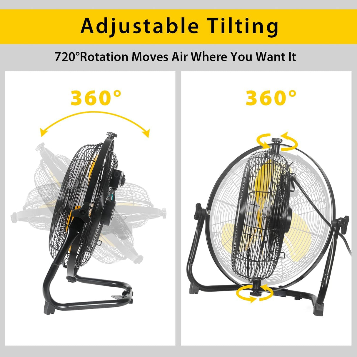 Ventilador VENTISOL Orbital 14 3 Velocidades 720° Tilt