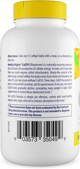 CoQ10 Saludable Origins 200mg Energía Corazón 150 Cápsulas
