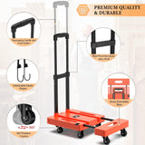 Carretilla Plegable SOYO, 500lbs, 6 Ruedas, 2 Cuerdas Elásticas