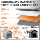 Casa para Gatos Exterior Toozey, Aislada, Impermeable, Modelo 2023