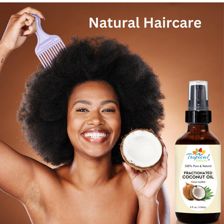 Aceite de coco fraccionado de 4 onzas Tropical Holistic
