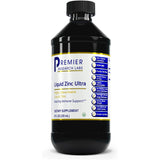 Suplementos Zinc líquido de 8 oz altamente absorbible vegano