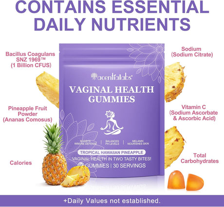 Vital Vaginal Probiotics Gummies, Salud Femenina, 60 unidades