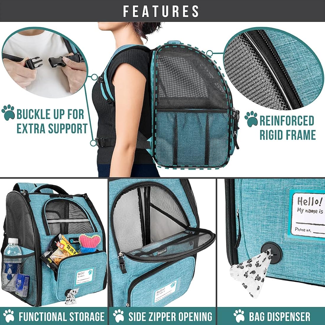 Mochila para gatos expandible para viajes y senderismo
