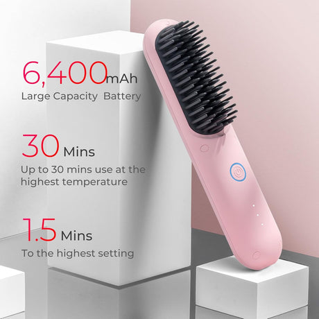 Cepillo alisador de pelo inalámbrico alisador para mujeres