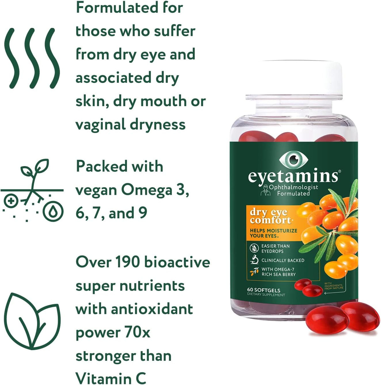 Suplemento eyetamins Dry Eye Comfort Oftalmólogo natural