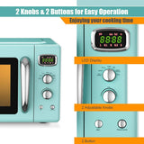 Microondas Retro COSTWAY 0.9Cu.ft, 900W, 5 Potencias, Auto.