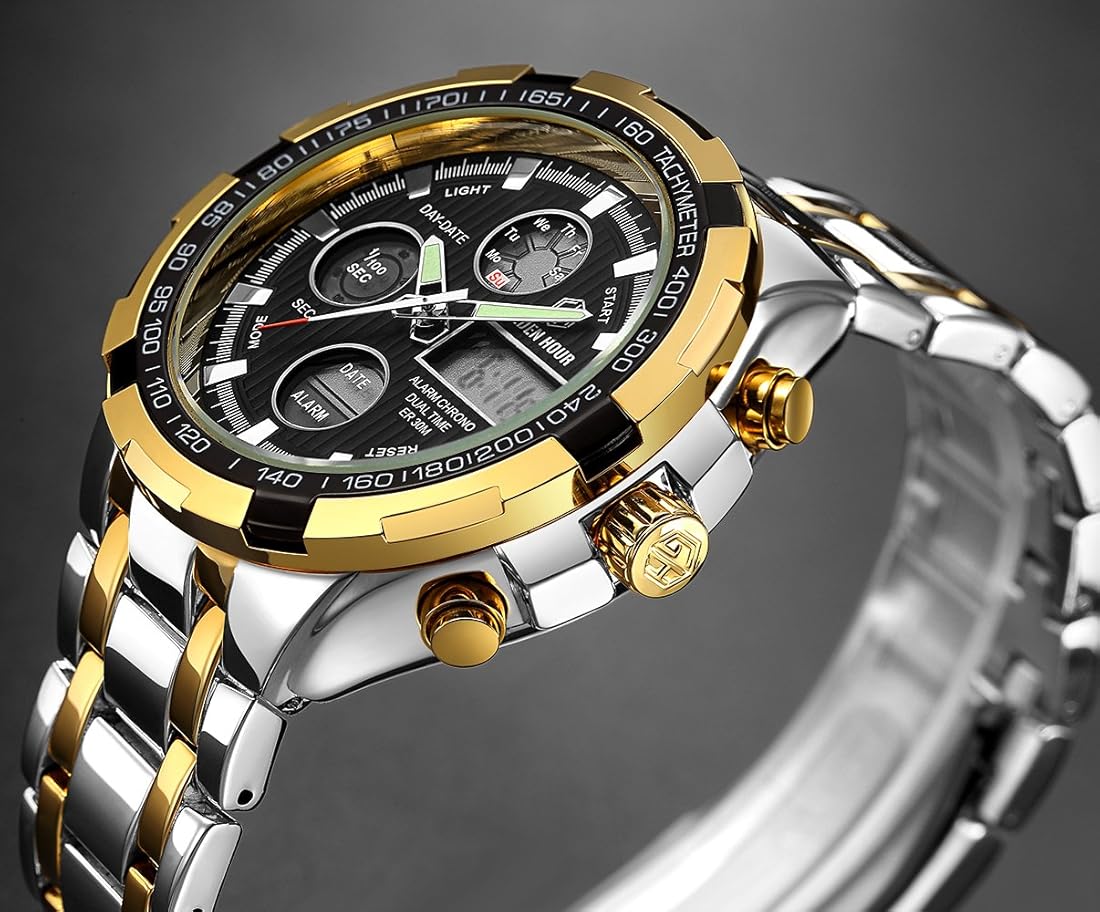 Relojes digitales analógicos para hombres de pulsera S