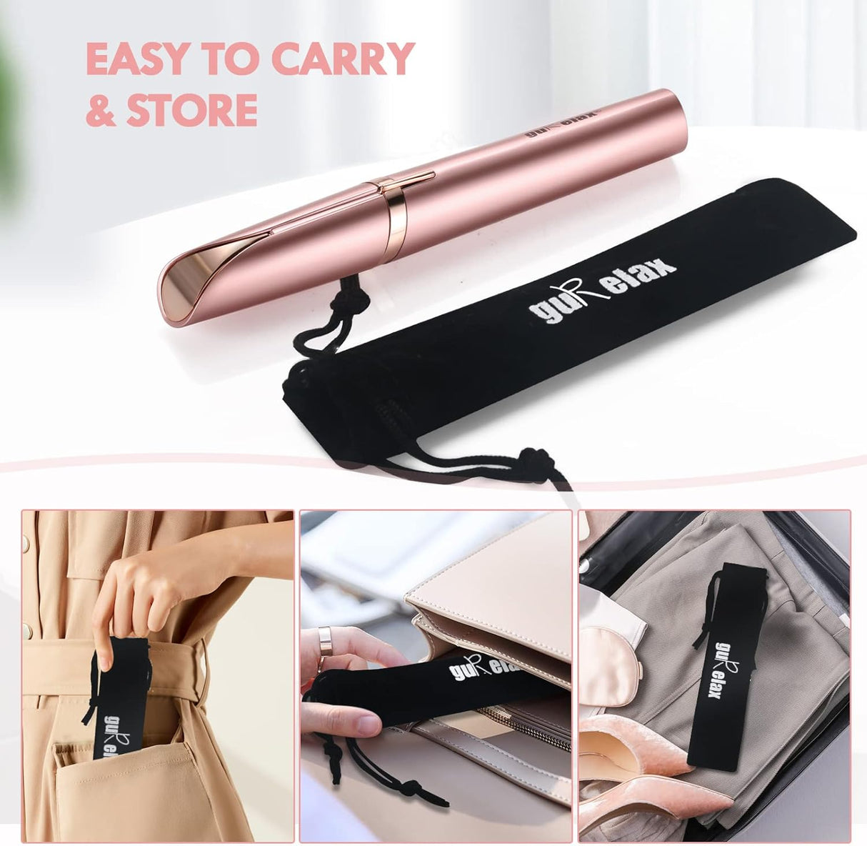 Recortadora de cejas recargable, depiladora eléctrica